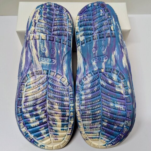 Classic Crocs Unisex Marbled Sandal White / Oxygen - Size 8 Mens / 10 Womens main image 11